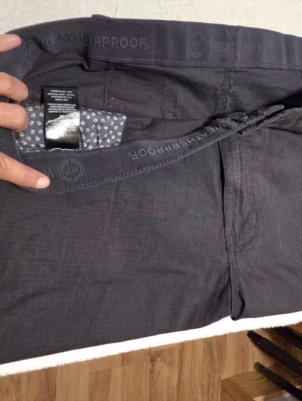 WP Weatherproof Men's Stretch Trail Utility Shorts Size 38 Grey Shadow